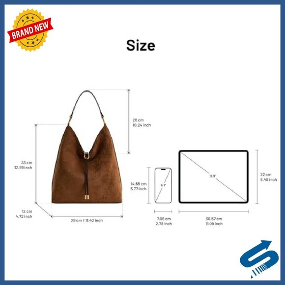 Faux Suede Shoulder Bag Fits iPad Pro 11\ Faux Suede Shoulder Bag Fits iPad Pro 11\